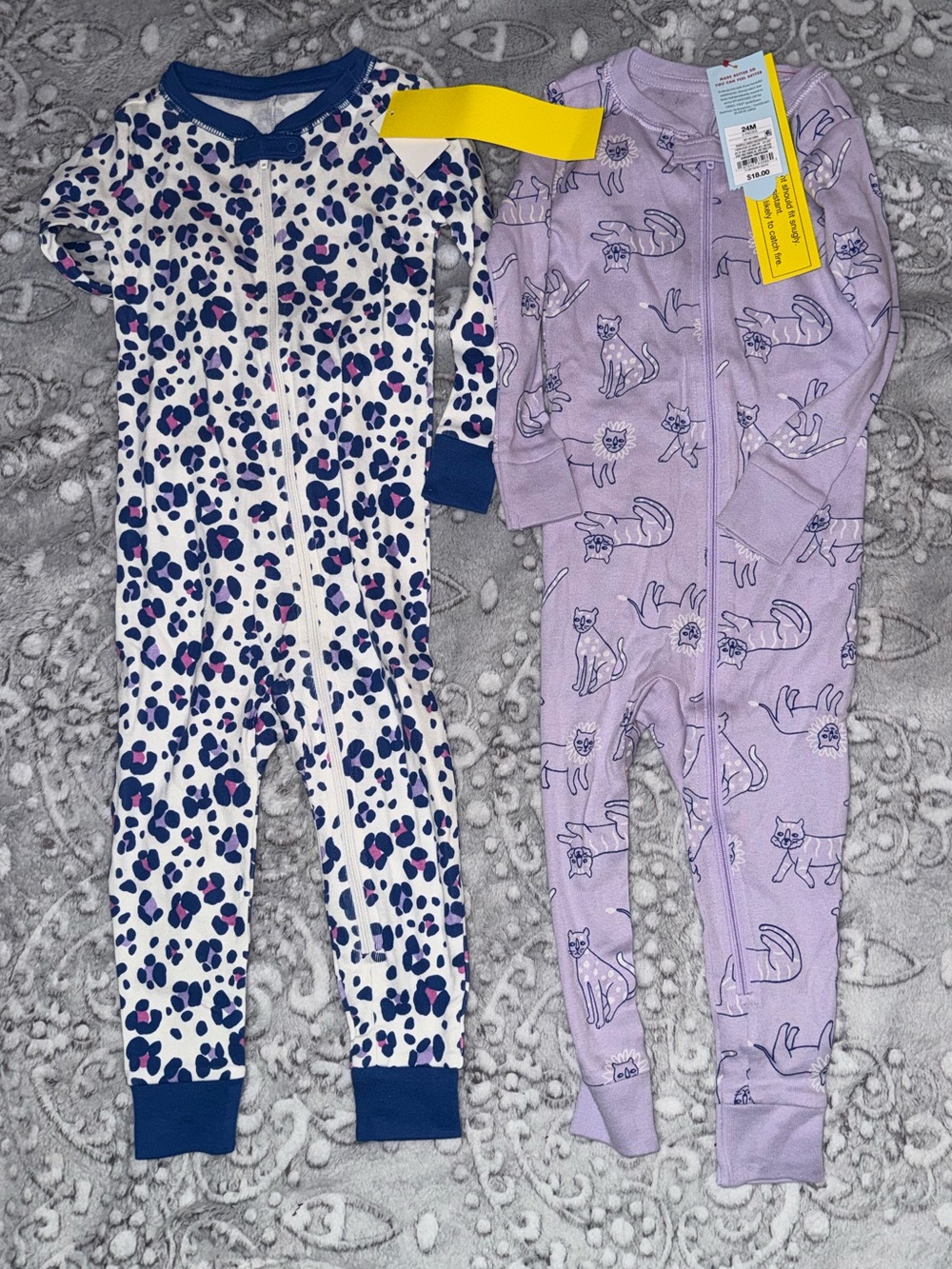 Cat & Jack 2-Pack Footless Pajamas – 24M – NWT